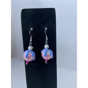 Pink ice cream earrings